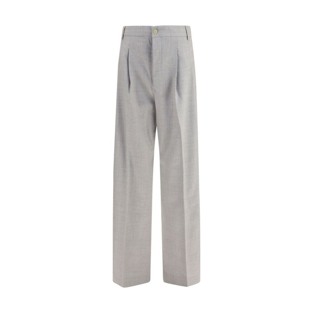 Laneus Men Wide-Leg Wool Pants